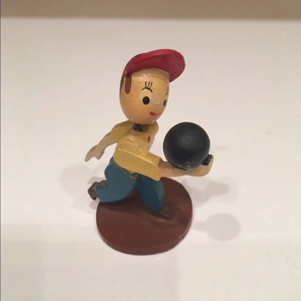 Vintage Wooden Bowler 